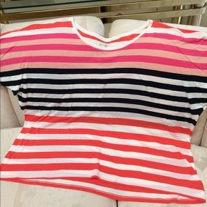 Striped supima cotton  top.